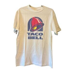 Taco Bell White Logo T-Shirt Unisex Size Medium